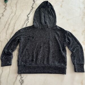 GAP Kids Dark Gray Knit Hoodie with star details